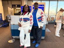 Load image into Gallery viewer, Buffalo Bills inspired unisex limited cardigan. PREORDER ONLY , PICK AVAILABLE SIZES THAT ARE COMING IN AND PLACE YOUR ORDER SO YOUR HOODIE WILL BE COUNTED FOR . This Link will close Jan 3rd so orders can be placed immediately.
